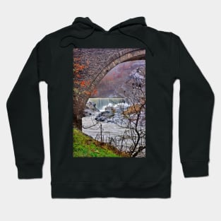 The old bridge and the waterfall Hoodie